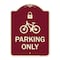 Signmission Parking With Cycle and Lock Symbol Heavy-Gauge Aluminum Architectural Sign, 24" x 18", BU-1824-23410 A-DES-BU-1824-23410 - alternate 1